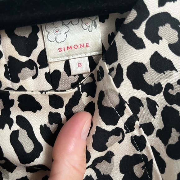 Pale leopard print sheath dress | full length back zipper | sleeveless - Picture 12 of 12